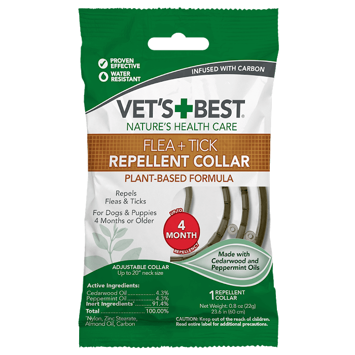 VET'S BEST Flea&Tick Repellent Dog Collar нашийник від бліх та кліщів для собак 60 см