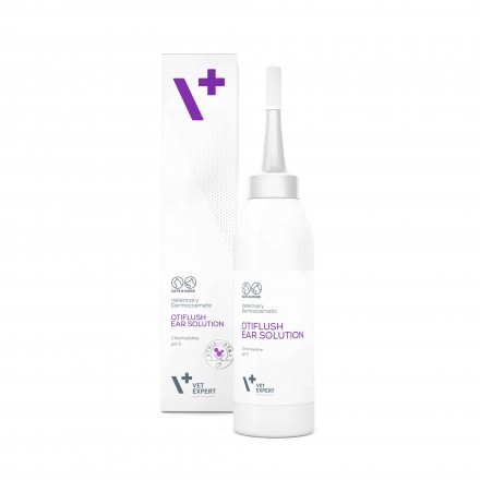 Vet Expert OtiFlush Ear Solution раствор для очистки ушей кошек и собак 125 мл