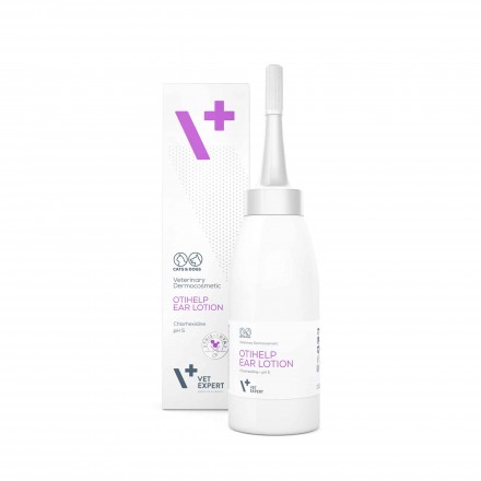 Vet Expert Otihelp Ear Lotion лосьон для очистки ушей кошек и собак 75 мл