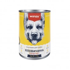 Wanpy Beef паштет для собак с говядиной 375 г