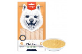Wanpy Creamy Lickable Treat Chicken & Cheese кремовое лакомство с курицей и сыром для собак 5х14г