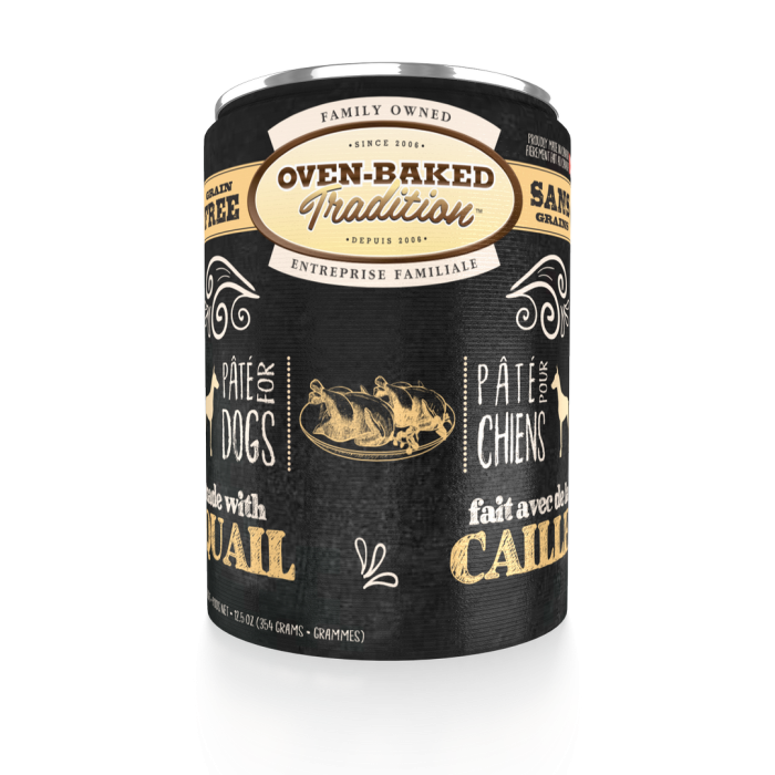 Oven-Baked Tradition беззерновой паштет для собак со свежим мясом перепелки 354г.