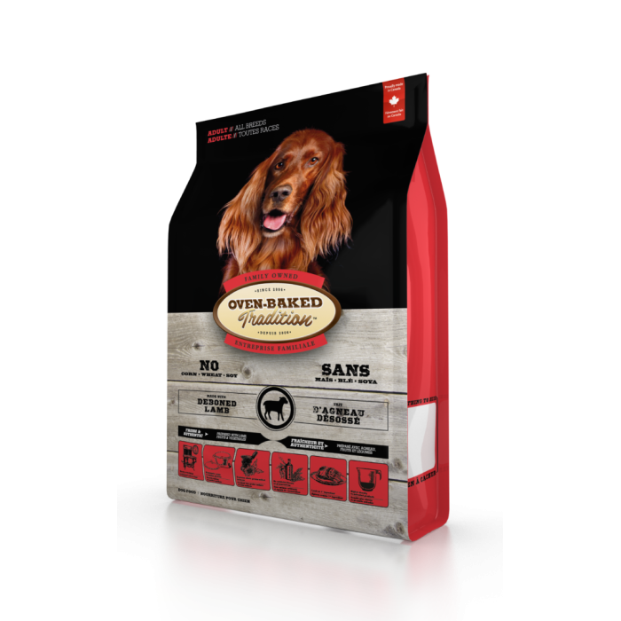 Oven-Baked Tradition повністю збалансований сухий корм для собак зі свіжого м’яса ягня 11,34кг.